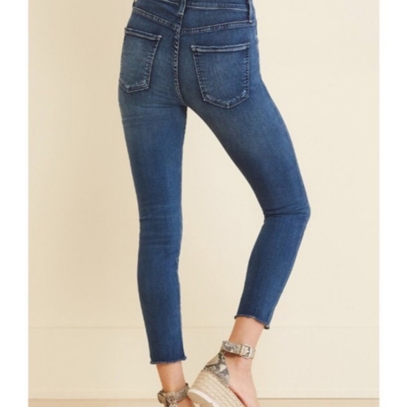 NWOT AGOLDE NICO HIGH RISE SLIM FRAYED CHEWED HEM SZ 30 - Picture 5 of 16